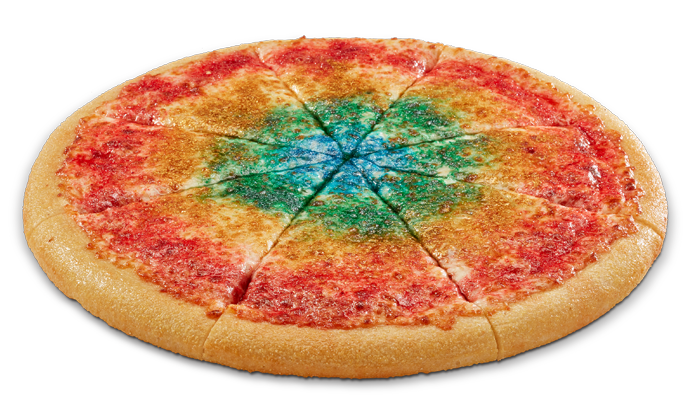 tie-dye pizza