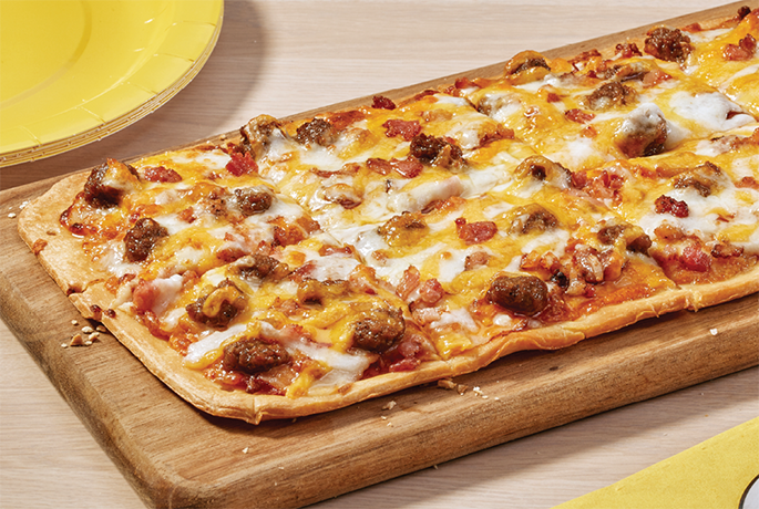 Bacon Cheddar Cheeseburger Flatbread