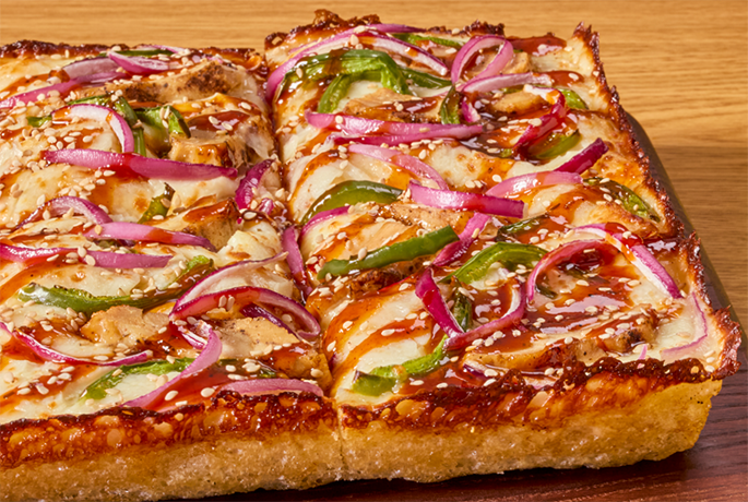 Detroit-Style Asian Chicken Pizza