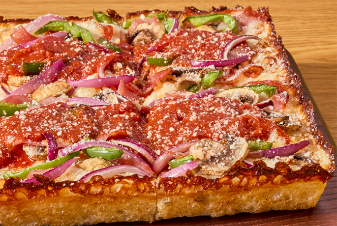 Detroit-Style Howie Special Pizza