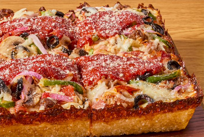 Detroit-Style The Works Pizza