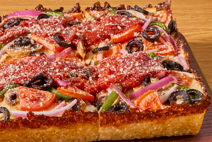 Detroit-Style Veggie Pizza