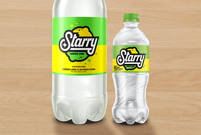 Starry drink 20oz and 2 liter bottle