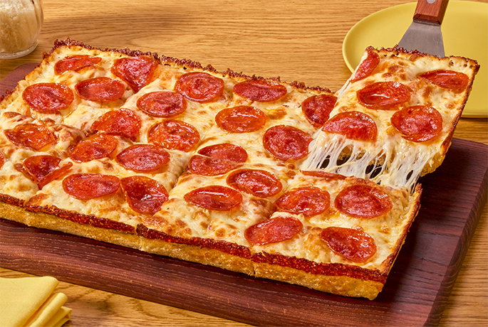 Pepperoni Deep Dish Pizza