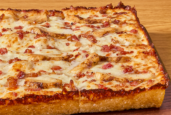 Deep Dish Chicken Bacon Ranch Pizza