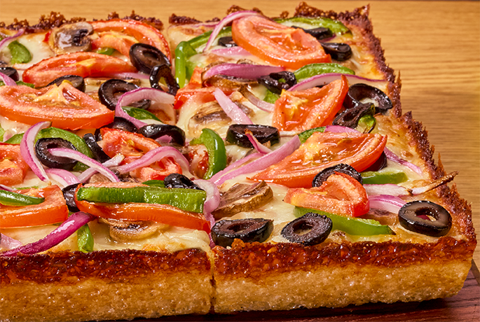 Deep Dish Veggie Pizza