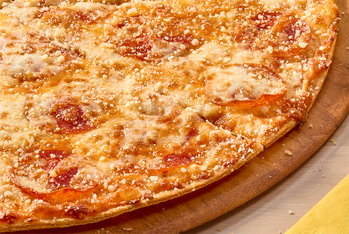Thin Crust 3Cheeser Pepperoni Pleaser Pizza