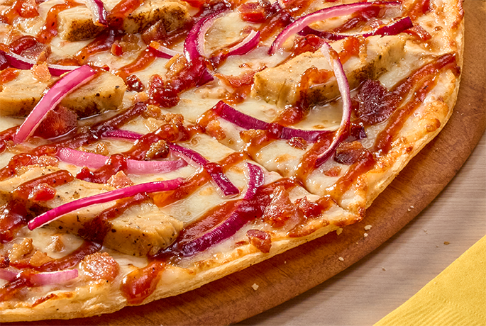 Thin Crust BBQ Chicken Pizza