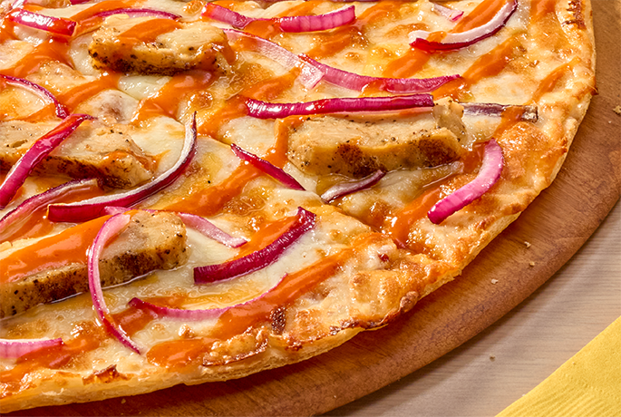 Thin Crust Buffalo Chicken Pizza