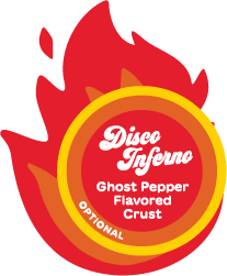 Disco Inferno ghost pepper flavored crust