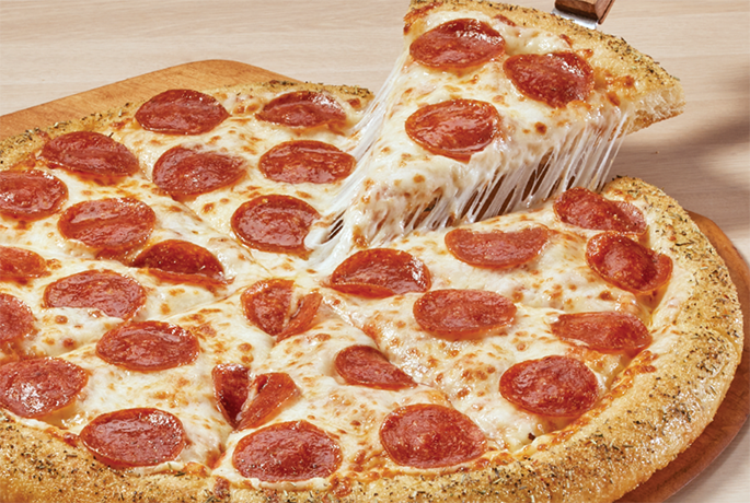 Pizza with toppings