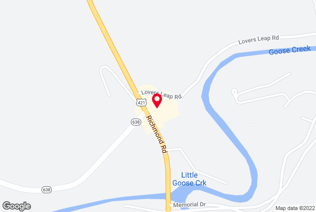 Google map of location for driving directions.