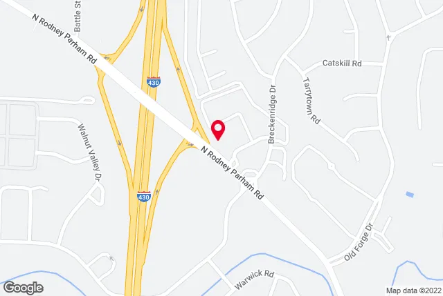 Google map of Hungry Howie's store location for pizza takeout in Little Rock